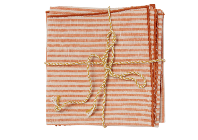 Set Of Napkins - Rayures Pumpkin