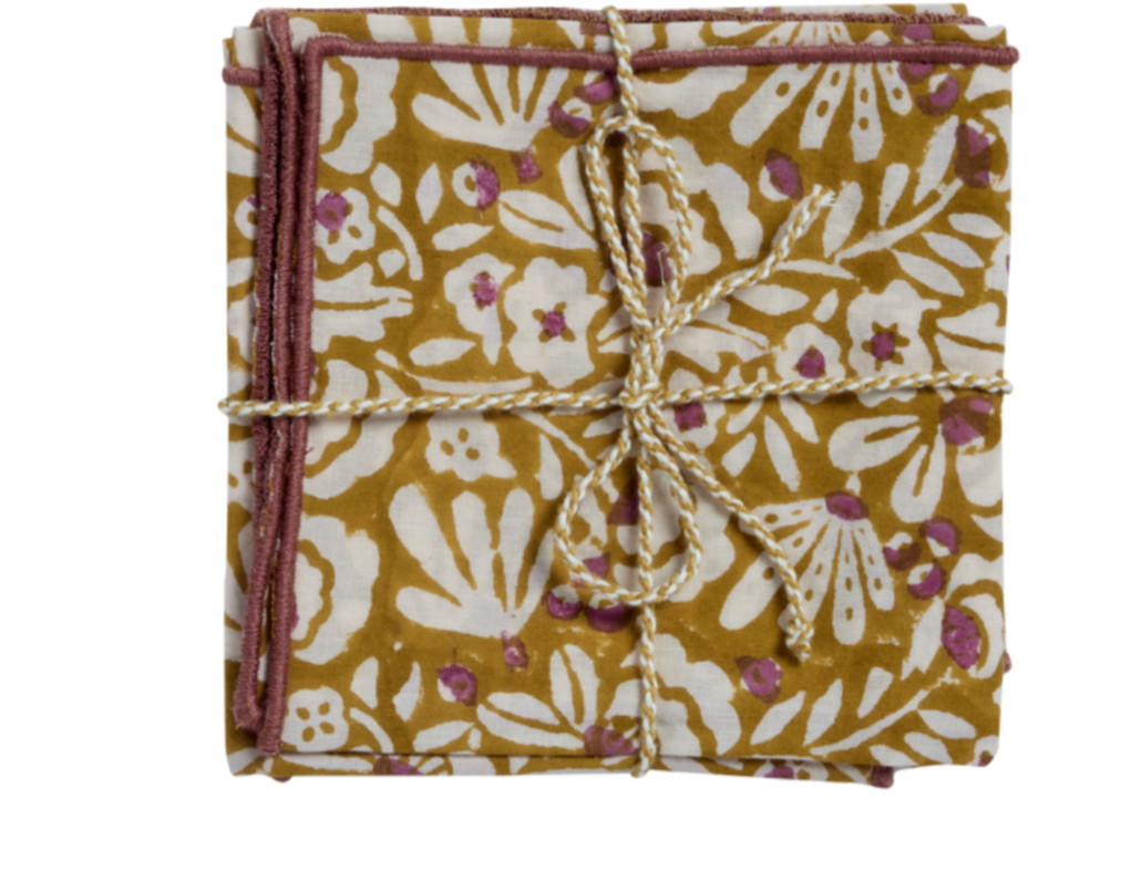 Set Of Napkins - Iris Olive