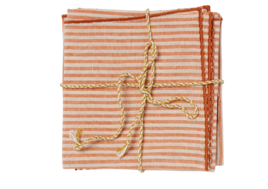 Set Of Napkins - Rayures Pumpkin