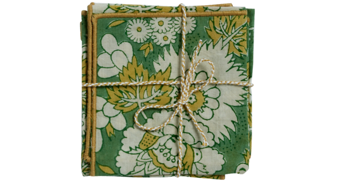 Set Of Napkins - Vishnu Green