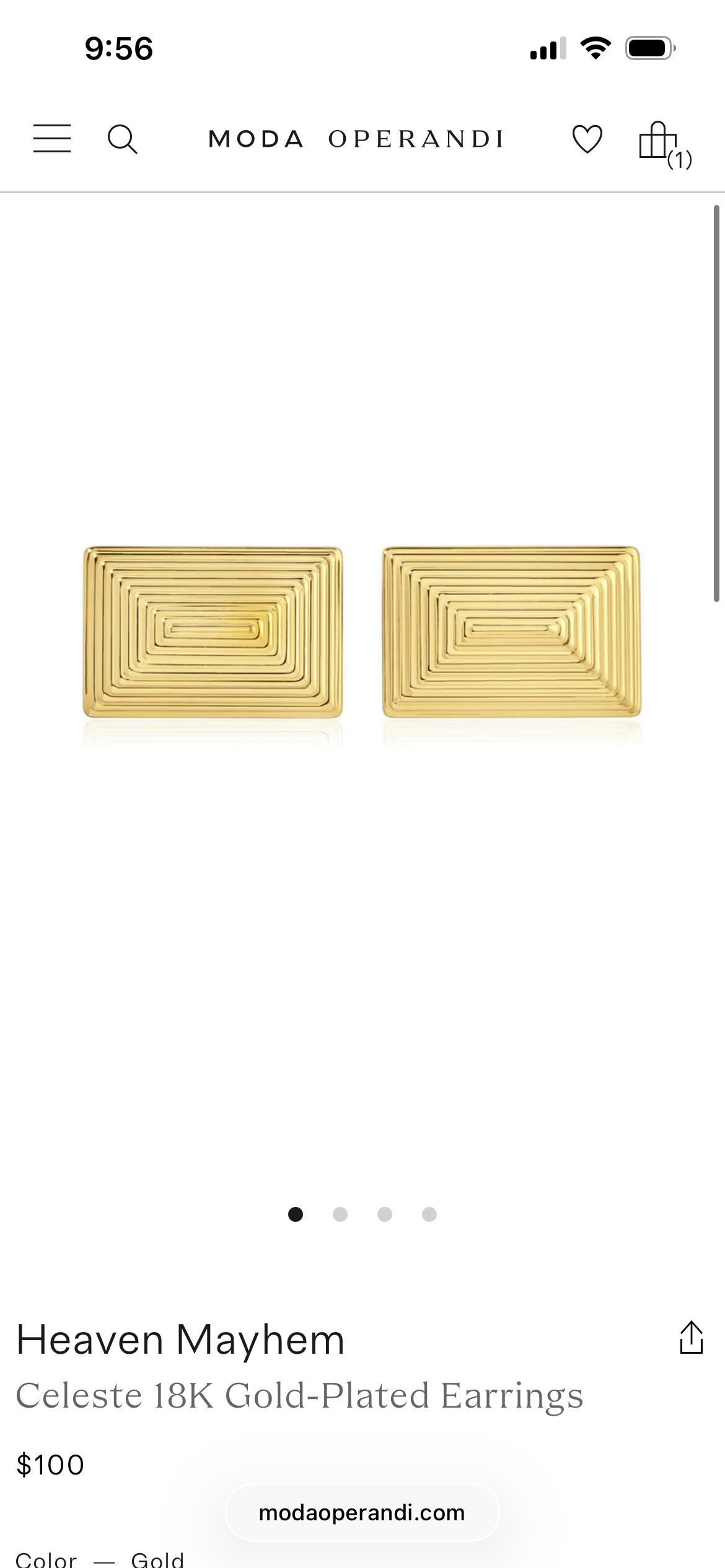 Heaven Mayem 18K Celeste Earrings